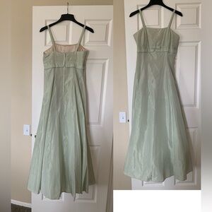 Jessica McClintock olive green A-line formal dress